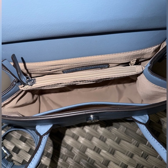 Nine West Light Blue Structured Top Handle Crossbody - Picture 11 of 14